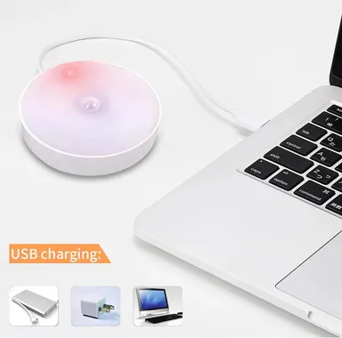Motion Sensor LED Night Light Rechargeable Wireless Automatic PIR Sensor Light for Home Staircase Corridor Bathroom Wardrobe Indoor Use thumbnail 4