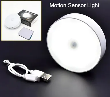 Motion Sensor LED Night Light Rechargeable Wireless Automatic PIR Sensor Light for Home Staircase Corridor Bathroom Wardrobe Indoor Use thumbnail 0