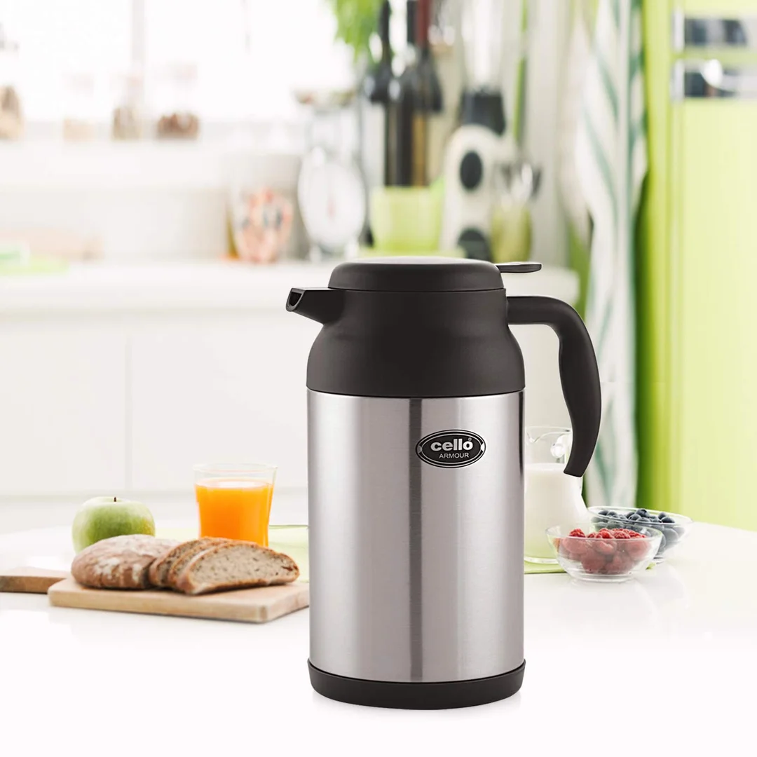 Cello Armour 800 ml Black Stainless Steel Double-Walled Insulated Carafe – Vacuum Thermal Flask for Hot & Cold Beverages image 6