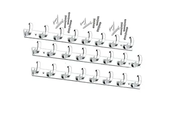 ONJECX 8‑Pin Stainless Steel |Aluminium C Type Cloth Hanger Wall Door Hooks for Bathroom Towel Clothes Key Holder Heavy Duty Multi‑Use Home Organiser thumbnail 0