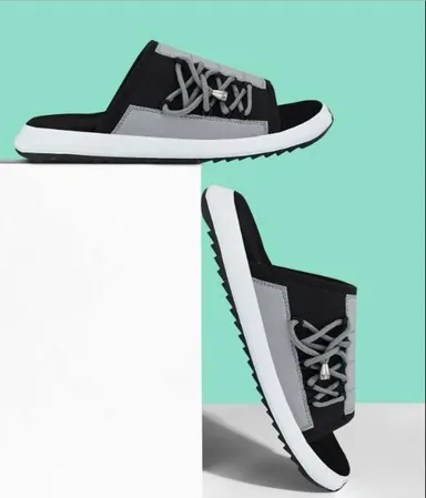 Men Grey Sandals for Daily Wear | Comfortable Casual Open Footwear for Men | Lightweight Men Sandals for Office Outdoor and Everyday Use thumbnail 1