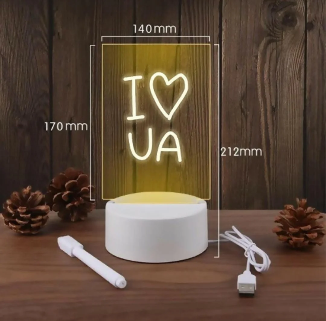 Custom LED Acrylic Night Lamp with Wooden Base, Personalised Engraved Name Photo Light for Bedroom Decor, Study Table Gift image 2