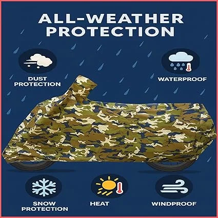 Waterproof Bike Scooty Two Wheeler Body Cover Compatible with Honda Dio All Variants | Heavy Duty Water & Dust Resistant UV Protection Outdoor Indoor Parking Cover Multicolour image 4