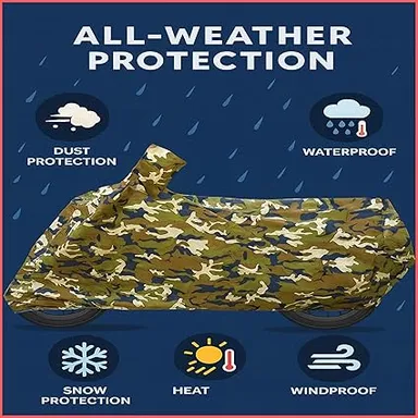 Waterproof Bike Scooty Two Wheeler Body Cover Compatible with Honda Dio All Variants | Heavy Duty Water & Dust Resistant UV Protection Outdoor Indoor Parking Cover Multicolour thumbnail 3