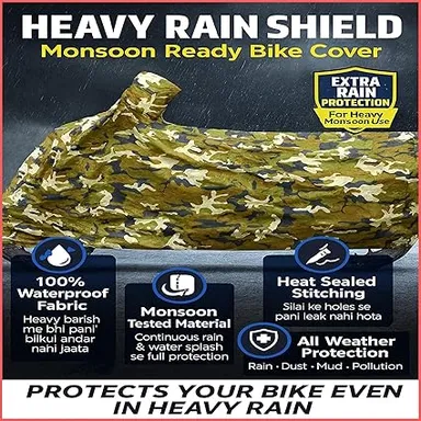 Waterproof Bike Scooty Two Wheeler Body Cover Compatible with Honda Dio All Variants | Heavy Duty Water & Dust Resistant UV Protection Outdoor Indoor Parking Cover Multicolour thumbnail 4