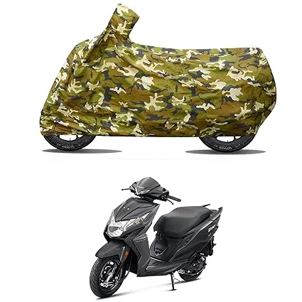 Waterproof Bike Scooty Two Wheeler Body Cover Compatible with Honda Dio All Variants | Heavy Duty Water & Dust Resistant UV Protection Outdoor Indoor Parking Cover Multicolour image 1