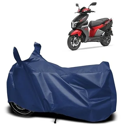 Premium Scooter Body Cover Compatible with TVS Ntorq 125 | Dustproof Waterproof UV Heat Rain Protection All‑Weather Scooty Cover with Elastic Fit – Navy Blue image 1