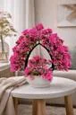 Artificial Pink Rose Flowers Arrangement in White Ceramic Pot 11 Inch for Home Office Tabletop Decor|Low Maintenance Floral Gift Idea image 4