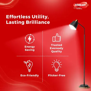 9 Watt LED Bulb Eveready Original Pack of 10 Energy Efficient Cool White Warm White Light Bulbs for Home Office Commercial Use  thumbnail 4