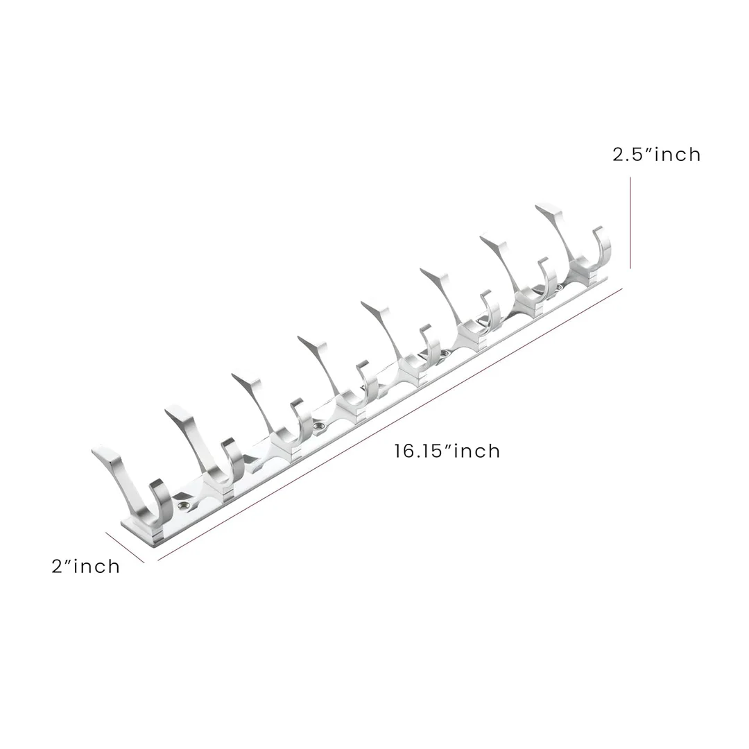 ONJECX Stainless Steel Duck cloth Hanger Aluminium Heavy Duty Cloth Hanger Door with Screws Wall Grips Rust Resistant Multipurpose Storage Hooks Pack of 3 (DHS08SS3) image 5