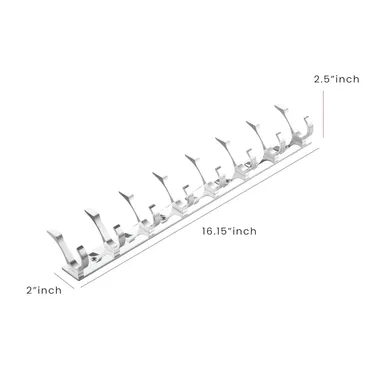 ONJECX Stainless Steel Duck cloth Hanger Aluminium Heavy Duty Cloth Hanger Door with Screws Wall Grips Rust Resistant Multipurpose Storage Hooks Pack of 3 (DHS08SS3) thumbnail 4