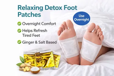 Kinoki Detox Foot Pads Combo Pack 20 Boxes Natural Ginger Salt Cleansing Detox Foot Patch for Better Sleep Stress Relief Body Toxin Removal Foot Care Wellness Spa Treatment thumbnail 2