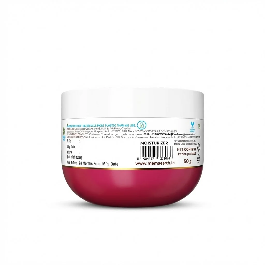 Mamaearth Beetroot Hydraful Light Moisturizing Cream with Beetroot & Hyaluronic Acid – 50g × 2 Pack | 24H Hydration, Quick Absorbing Non-Greasy Face, Hand & Body Moisturizer image 8