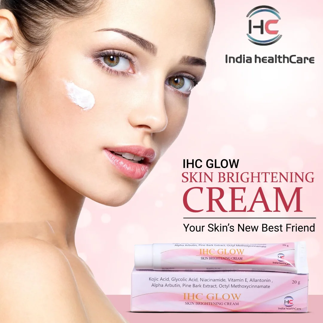 IHC Glow Skin Brightening Cream 20g with 2% Kojic Acid, 1.5% Alpha Arbutin, Niacinamide & Hyaluronic Acid for Pigmentation image 2