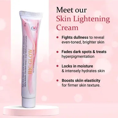 IHC Glow Skin Brightening Cream 20g with 2% Kojic Acid, 1.5% Alpha Arbutin, Niacinamide & Hyaluronic Acid for Pigmentation thumbnail 4
