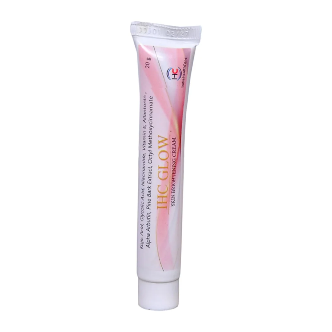IHC Glow Skin Brightening Cream 20g with 2% Kojic Acid, 1.5% Alpha Arbutin, Niacinamide & Hyaluronic Acid for Pigmentation image 1