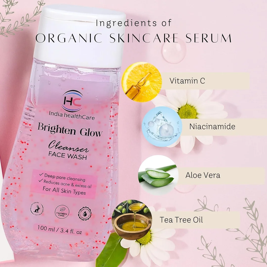 IHC Brighten Glow Cleanser Face Wash with Vitamin C and Niacinamide for Deep Cleansing, Skin Brightening and Daily Use image 2
