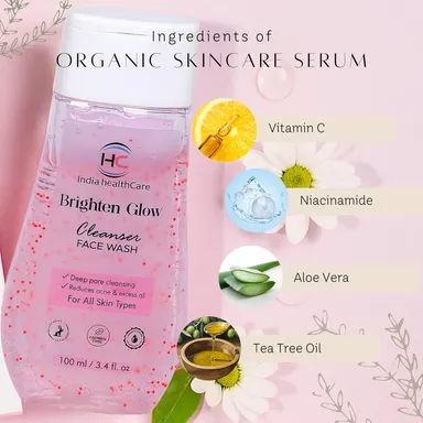 IHC Brighten Glow Cleanser Face Wash with Vitamin C and Niacinamide for Deep Cleansing, Skin Brightening and Daily Use thumbnail 1