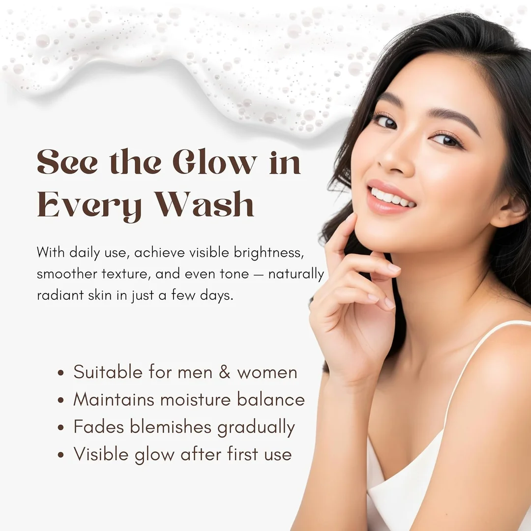 IHC Brighten Glow Cleanser Face Wash with Vitamin C and Niacinamide for Deep Cleansing, Skin Brightening and Daily Use image 3