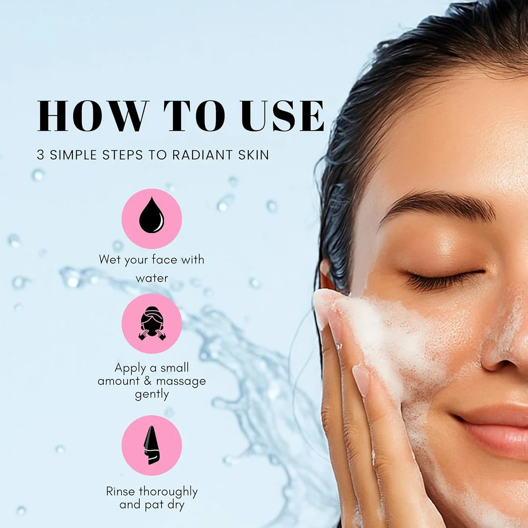 IHC Brighten Glow Cleanser Face Wash with Vitamin C and Niacinamide for Deep Cleansing, Skin Brightening and Daily Use image 4