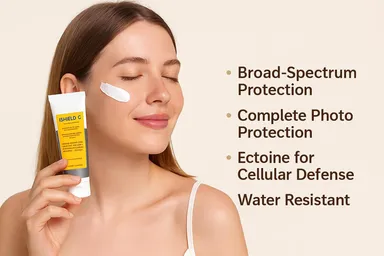 ISHIELD-G Aqua Sunscreen Gel SPF 50, UVA+UVB+IR Protection, Water Resistant Formula, 75g, With Glutathione and Vitamin C, 8 Hours Protection  thumbnail 4