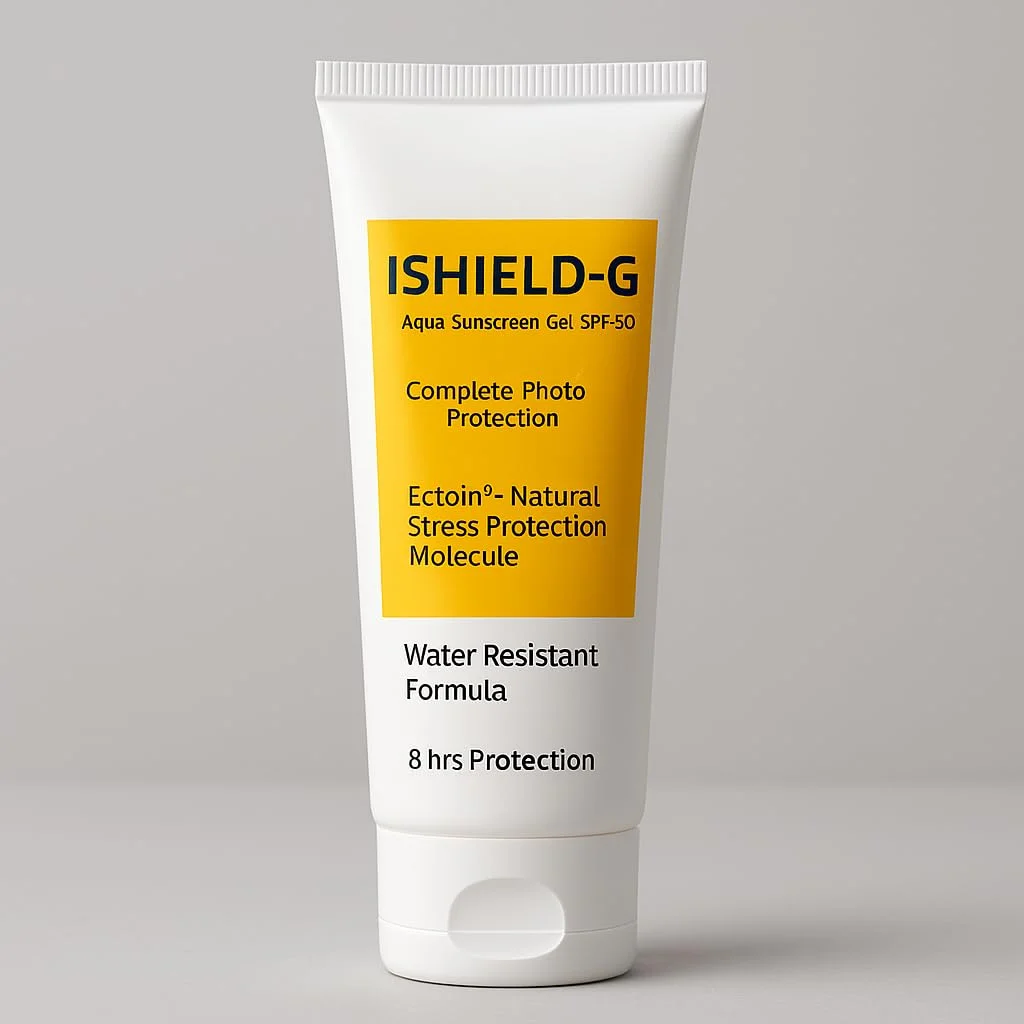 ISHIELD-G Aqua Sunscreen Gel SPF 50, UVA+UVB+IR Protection, Water Resistant Formula, 75g, With Glutathione and Vitamin C, 8 Hours Protection image 9