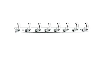 Premium 8‑Pin C Type Stainless Steel Aluminium Wall |Door Cloth Hanger Hooks for Bathroom Towel Clothes Robe Key Organizer Heavy Duty Rust‑Resistant Pack of 3 thumbnail 1