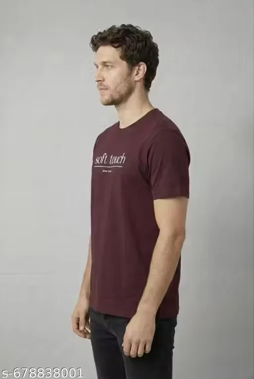Being Human Soft Touch Men’s Maroon Cotton Round Neck T-Shirt, Casual Summer Wear, Comfortable Fit, Stylish Printed Tee for Daily Wear and Gifts image 2