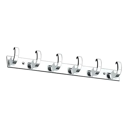 ONJECX 6 PIN C Type Stainless Steel |Aluminium Cloth Hanger Bathroom Wall Door Hooks Heavy Duty Premium Quality with 12 Screws |12 Grips Pack of 4 pcs image 4