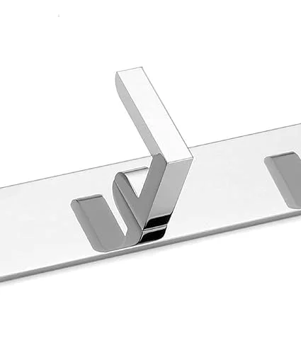 ONJECX 8-PIN Stainless Steel |Aluminium Heavy Duty Cloth Hanger Wall Mounted Door Hooks for Bathroom Kitchen Clothes Towel Robe Hanging with 16 Screws 16 Grips Pack of 4 Premium Anti-Rust Space Saving Organizer image 4
