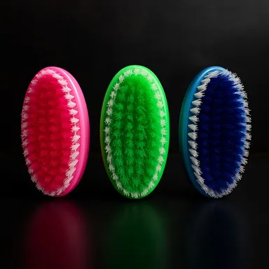 Pack of 2 Heavy Duty Multi Purpose Cleaning Brush with Strong Bristles Multicolour – Kitchen Bathroom Floor Shoe Car Scrub Brush Deep Cleaning Tool Durable Ergonomic Grip thumbnail 2
