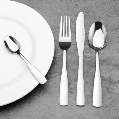 VibeZone Stainless Steel Cutlery Set of 4 with Elegant Design| Rustproof & Dishwasher Safe Spoons and Forks for Home| Restaurant and Outdoor Dining thumbnail 5