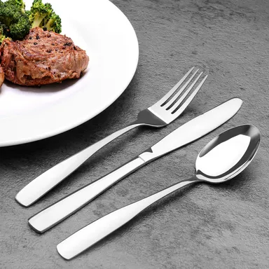 VibeZone Stainless Steel Cutlery Set of 4 with Elegant Design| Rustproof & Dishwasher Safe Spoons and Forks for Home| Restaurant and Outdoor Dining thumbnail 6