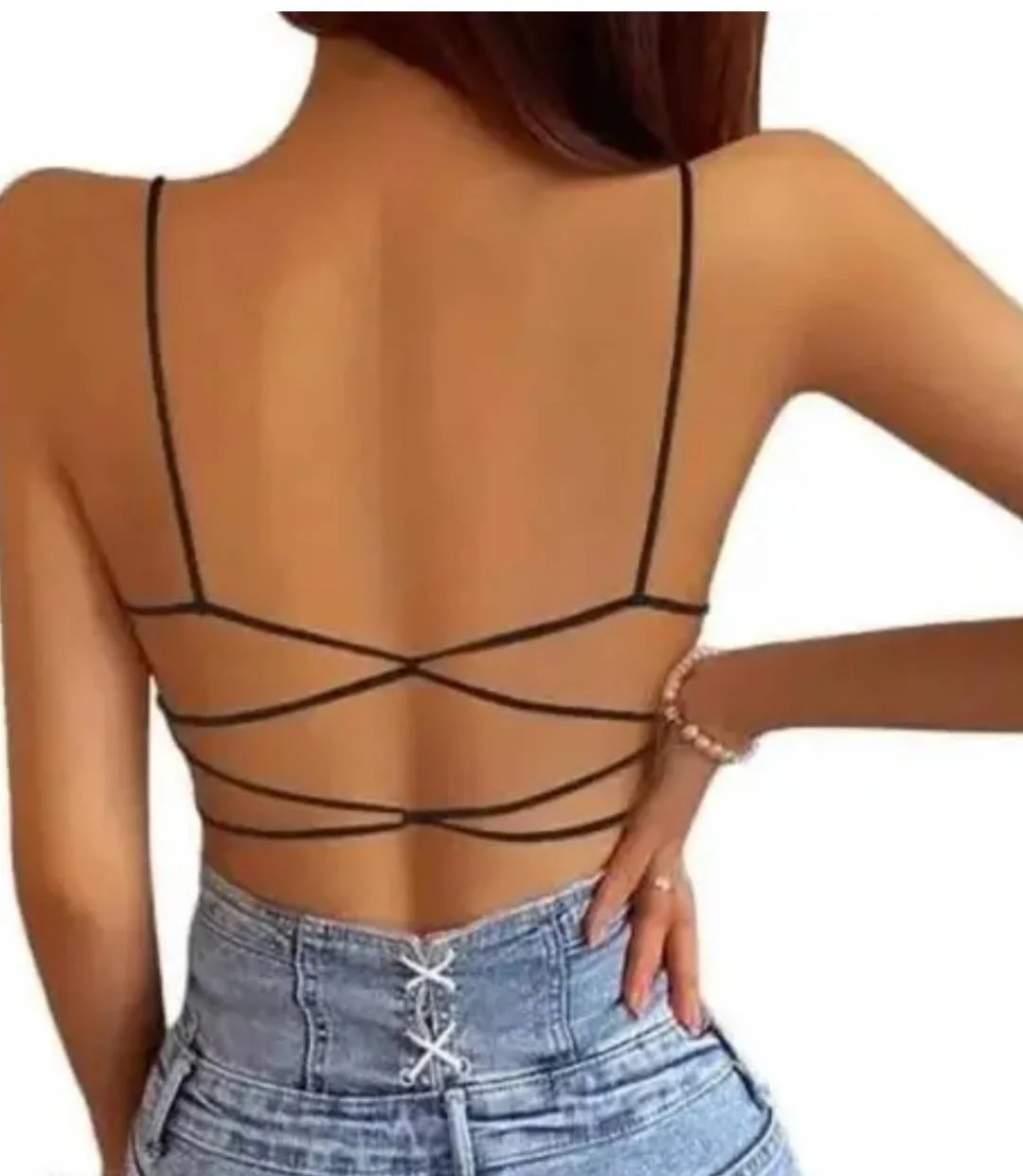 Women's and Girls Padded Black and White Fancy Lace |Tube Bra with Removable Padding Full Coverage Stretchable Cotton Bra Pack of 2 | Comfortable Daily Wear India image 3