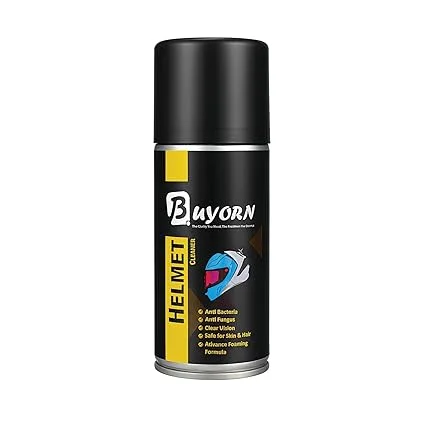 Helmet Cleaner Spray 150ml | Deep Clean Foam Spray for Helmet Interiors & Visors | Anti-Bacterial Odour Remover | Quick-Dry Shine & Hygiene Formula for All Helmet Types Bikers Riders image 1