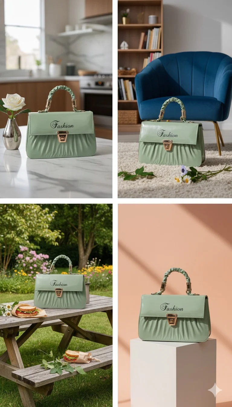 Green Sling Bag for Women Stylish Ladies Handbag with Adjustable Strap Premium Faux Leather Small Shoulder Purse for Daily Use image 4