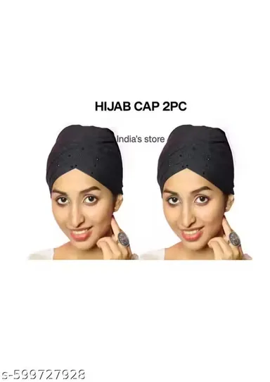 Premium Latest Fashion Hijab Cap Combo for Muslim Women Islamic Wear – Breathable Cotton Stretchable Undercaps Head Covers, Multipack Hijab Accessories for Daily Modest Fashion India thumbnail 0