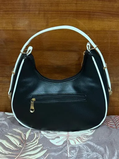 Black Ladies Rexine Hand Purse for Women | Stylish Daily & Office Use Handbag | Lightweight Casual Wallet Bag  thumbnail 1
