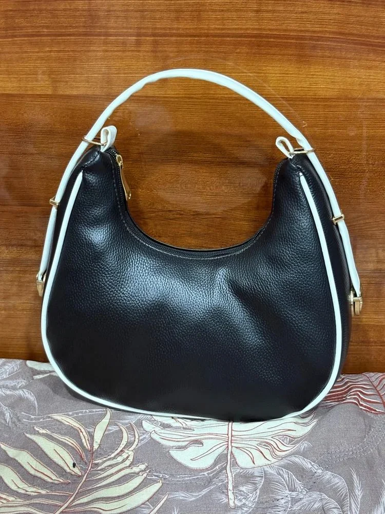 Black Ladies Rexine Hand Purse for Women | Stylish Daily & Office Use Handbag | Lightweight Casual Wallet Bag image 3