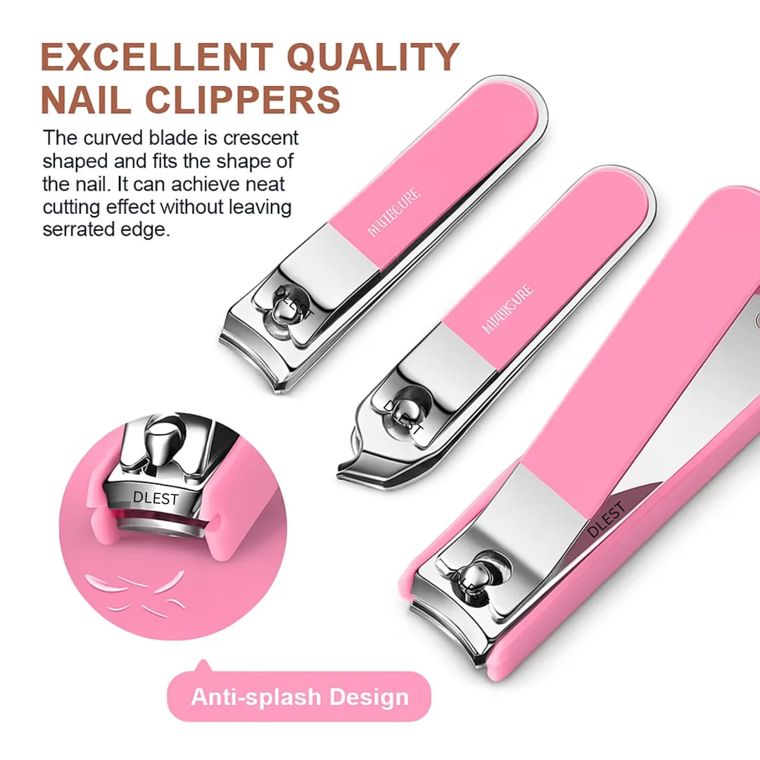 VibeZone Manicure Pedicure Kit Black Stainless Steel Nail Clipper Set with Finger Plier| Nail Art Tools | Compact Grooming Kit for Fingernails |Toenails image 2