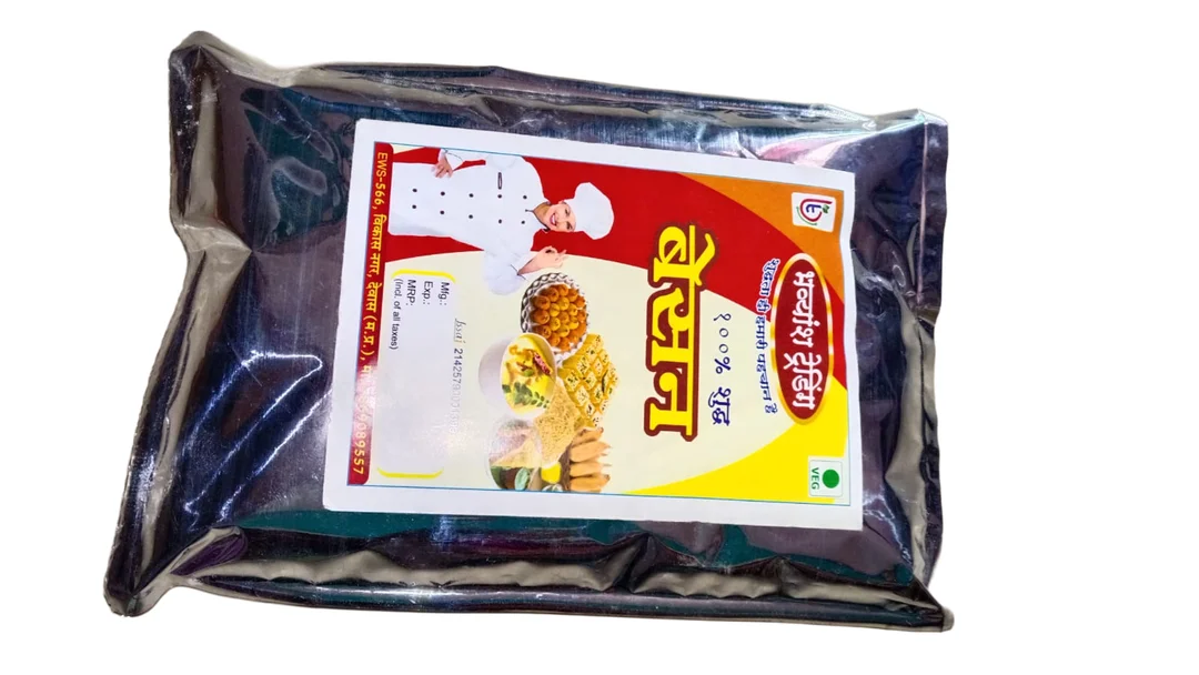 Pure Besan Gram Flour 100% Shuddh Fresh Indian Chickpea Flour for Cooking Baking Farsan Snacks Homemade Traditional Recipes Healthy Gluten-Free Protein-Rich image 1