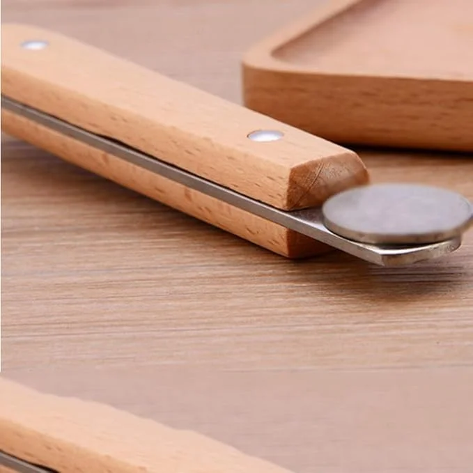 VibeZone Stainless Steel Wok Utensils Set |Heat Resistant Wooden Handle Cooking Tools Including Wok Spatula| Soup Ladle, Skimmer, Spaghetti Server, Slotted Turner | Solid Spoon |Veg Serving Kitchen Set image 2