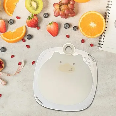 VibeZone Cartoon Anti-Slip Plastic Cutting Board for Kitchen with Hanging Hole| Food-Grade Chopping Board for Vegetables Fruits & Meat| Easy Clean Space Saving Board thumbnail 2