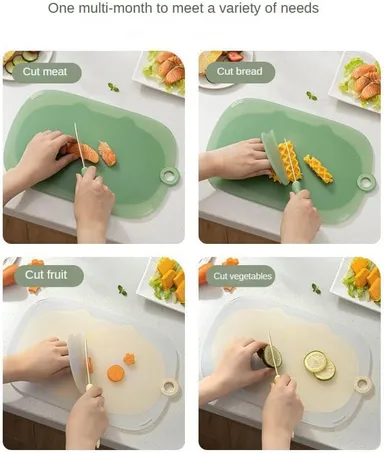 VibeZone Cartoon Anti-Slip Plastic Cutting Board for Kitchen with Hanging Hole| Food-Grade Chopping Board for Vegetables Fruits & Meat| Easy Clean Space Saving Board thumbnail 3