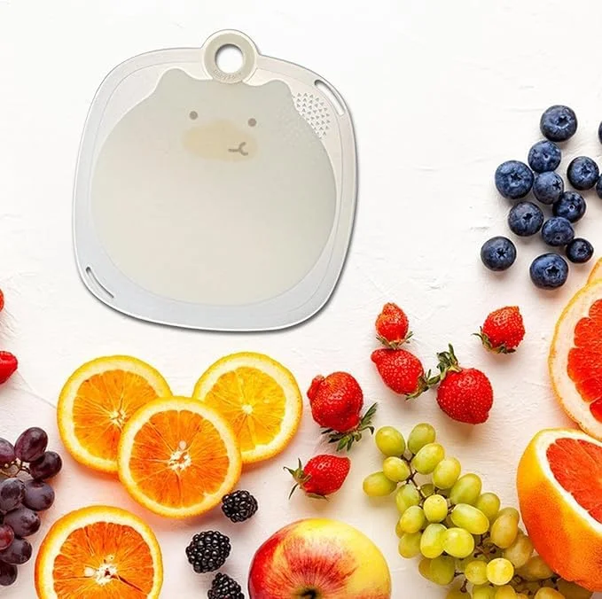 VibeZone Cartoon Anti-Slip Plastic Cutting Board for Kitchen with Hanging Hole| Food-Grade Chopping Board for Vegetables Fruits & Meat| Easy Clean Space Saving Board image 5