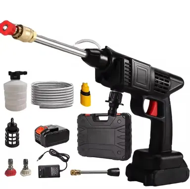 Portable 48V Wireless Pressure Washer Gun 12000mAh Cordless High Pressure Water Spray Gun with Adjustable Nozzle 5M Hose for Car Wash Bike Cleaning Outdoor Patio Home Garden Cleaning Tools thumbnail 4