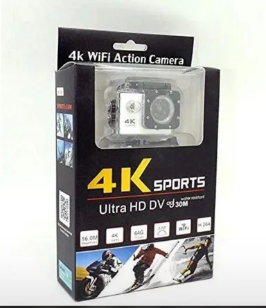 Ultra HD Sports Action Camera 170° Wide Angle Waterproof 30M| 2″ LCD Screen, Loop Recording, Time Lapse | Smartphone Control thumbnail 0