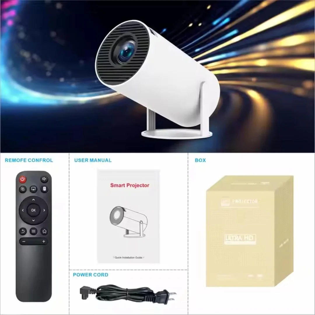 4K Mini Projector with WiFi 6 & Bluetooth | Portable Smart LCD Projector for Home Theater| Outdoor Movies, Gaming, Android 11, HDMI/USB, iOS & Android Compatible image 5