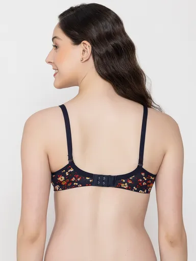Premium Women’s Floral Print Padded Bra Soft Stretch Comfortable Everyday Innerwear with Adjustable Straps Breathable Supportive Underwear for Daily Wear | size 40 thumbnail 3