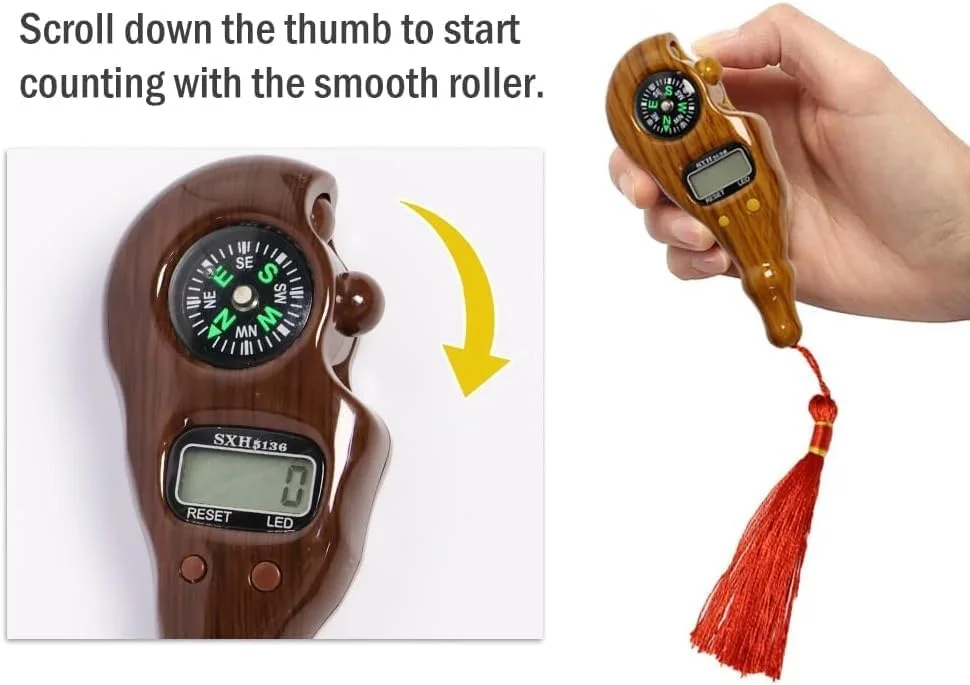 Gerix Digital Finger Counter-Tally Counter -jaap Counter | Jaap mala Counter | mala jaap Counter | Tasbeeh Misbaha Counter-Different Use| jaap Counter Machine image 4